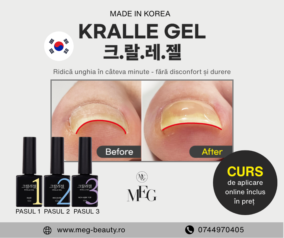 Kralle Gel - produse pentru unghia încarnată ( CURS inclus )